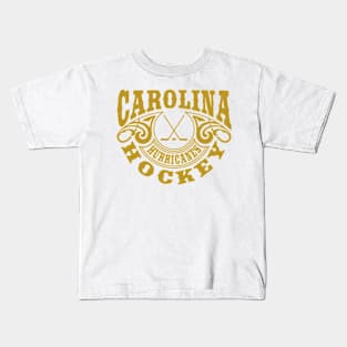 Vintage Retro Carolina Hurricanes Hockey Kids T-Shirt